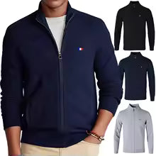 Maglione in cotone con cerniera