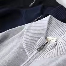 Maglione in cotone con cerniera